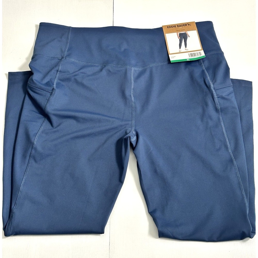 Eddie Bauer Women's Comfort Stretch Blue Trail Tight Size XL NWT‎